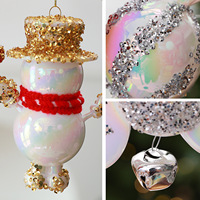 Décorations suspendues pour sapin de Noël blanc, ornements irréguliers en PC, bonbons, nœuds, chevaux de carrousel, pendentifs couronne pour la décoration de Noël DIY