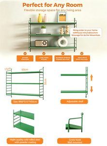 Étagère Murale Modulaire en Métal à 3 Niveaux Multi-Usages, Étagères Flottantes Suspendues, Bibliothèque Murale, Vente en Gros - Product Image 3
