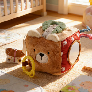 <span class=keywords><strong>Cube</strong></span> <span class=keywords><strong>d</strong></span>'activités multifonctionnel en <span class=keywords><strong>tissu</strong></span> pour bébé, mignon mouton et ours, jouet sensoriel en <span class=keywords><strong>tissu</strong></span> pour l'intelligence du bébé et l'interaction parent-enfant - Product Image 2
