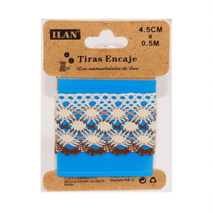 Cinturini in pizzo Ilan 4,5 cm x 0,5 m + colore per decorazioni artigianali - Product Image 1