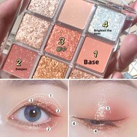 Grenzüberschreitende Exklusive Neun-Farben-Lidschattenpalette Nicht-Puderartig Multi-Finish Perlglanz Schimmer OEM/ODM Verfügbar