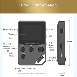 Reproductor de Música HiFi DAP de Aleación de Zinc con Bluetooth 4.2, Reproductor de Música sin Pérdidas DSD con Chip DAC y Ecualizador para Audiófilos, Ideal para Regalo - Product Image 2
