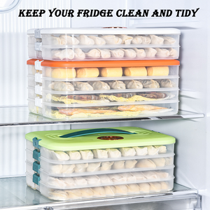 Stackable bánh bao trong suốt hộp lưu trữ cho tủ đông đa chức năng tủ lạnh tổ chức với xử lý - Product Image 4