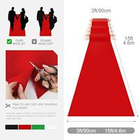 Tapis de couloir en feutre polyester non tissé rouge pour mariage, banquet, cérémonie, exposition, événement, location