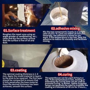 Rivestimento Epossidico Protettivo Resistente all'Usura 11470 per Riparazione Attrezzature e Protezione Preventiva Composto ad Alto Impatto Grigio 2kg Produzione - Product Image 5