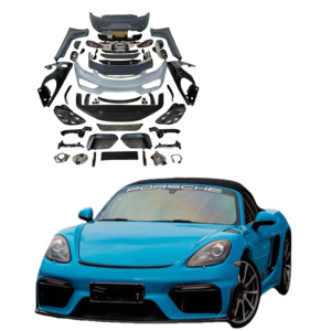 Pour Porsche <span class=keywords><strong>Cayman</strong></span> 987-981, kit carrosserie style <span class=keywords><strong>982</strong></span> 718gt 4 amélioré, pare-chocs avant et arrière, ailes, phares, feux arrière, style Gt 4 - Product Image 1