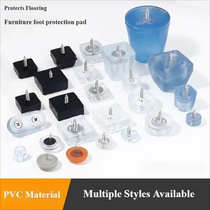 Patins de protection en silicone <span class=keywords><strong>pour</strong></span> pieds de meubles, souples, antidérapants, lavables et réutilisables <span class=keywords><strong>pour</strong></span> tables, chaises, canapés et tabourets, protection du sol - Product Image 5