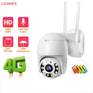 LOOSAFE 4g sim 카드 ip 카메라 야외 1080P H.265X 1920x1080 해상도 5x ptz 줌 카메라 아기 샤워 미니 ptz ip 카메라