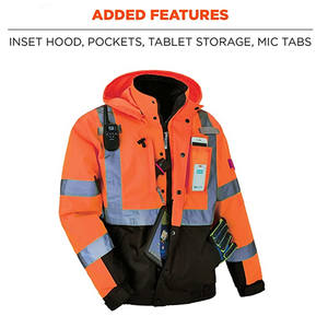 4-<span class=keywords><strong>1</strong></span> बमवर्षक के साथ वाटरप्रूफ एनीसी कक्षा <span class=keywords><strong>3</strong></span> शीतकालीन सुरक्षा जैकेट अनुकूलित लोगो के साथ - Product Image 3