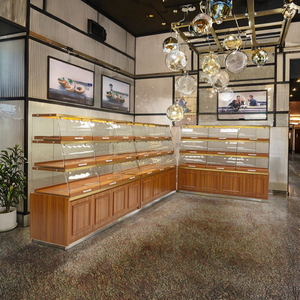 Hong <span class=keywords><strong>zhan</strong></span> 3-Tier Treo Tường Bánh đồ nội thất hiển thị Showcase LED chiếu sáng bánh mì kệ trưng bày - Product Image 2