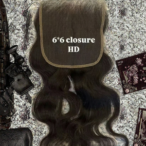 Venta al por mayor de cabello Remy con cierre frontal de encaje HD 2x6 9*6 13*4, cabello vietnamita real con ondas corporales y rizado afro. - Product Image 3