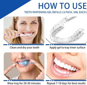 6 recharges de gel blanchissant pour les dents, seringues de gel blanchissant pour les dents de 3 ml pour les dents sensibles, pour un sourire plus éclatant et sans taches - Product Image 5