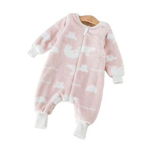Sac de couchage en polaire pour bébé <span class=keywords><strong>avec</strong></span> <span class=keywords><strong>pieds</strong></span> Couverture portable d'hiver <span class=keywords><strong>avec</strong></span> <span class=keywords><strong>jambes</strong></span> Sac de couchage pour tout-petit Épaissir 2.5 TOG - Product Image 1