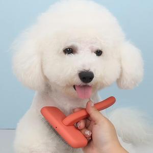 Cepillos de Aseo para Mascotas de Acero Inoxidable y Madera, Ecológicos, Autolimpiantes, Removedor de Pelo para Perros y Gatos - Product Image 3