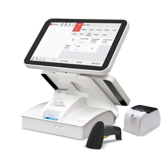 Hot selling 12 inch all in one android pos system with pos software and thermal printer