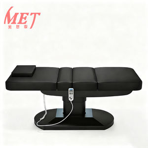 Lettino Elettrico per Massaggi con Schienale e Poggiapiedi Regolabili, Tavolo per Trattamenti Estetici con Base LED - Product Image 4