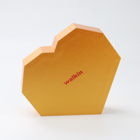 Caja de Regalo de Cartón con Forma de Corazón, Reciclable, Creativa y Personalizada, con Ventana para Aperitivos y Leche, Empaque Navideño, Venta al Por Mayor