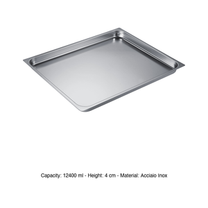 Bandeja para Horno de Acero Inoxidable GN 2/1, 65 × 53 × 4 cm, 2900 g, Base Plana Inox Inox Macel - Product Image 3