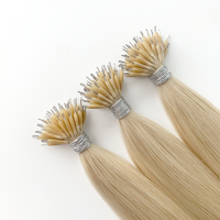 Extensions capillaires Nano Tip en cheveux vierges Remy européens teints, double tirage, qualité professionnelle pour stylistes