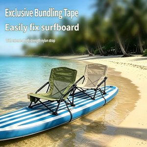 Chaise pliante d'extérieur en acier au carbone et tissu Oxford, chaise <span class=keywords><strong>lune</strong></span> portable à profil bas pour plage, camping, barbecue, détente - Product Image 6