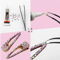 Strass en verre électroplaqué brillant pleine taille à dos plat pour la vente en gros, accessoires de bricolage DIY