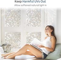 Film de fenêtre statique anti-UV thermique pour la confidentialité visuelle, non adhésif, PVC 12MIL d'épaisseur, moderne, pour vitrage décoratif de salon