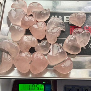 Usine de gros Pierre précieuse naturelle Starlight Rose Quartz <span class=keywords><strong>Coeur</strong></span> Lune Cristal Artisanat pour cadeau et décoration intérieure - Product Image 5