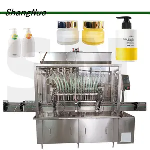 Machine de remplissage de crème manuelle automatique à 6 têtes à grande vitesse en pot pour machine de remplissage de liquide épais de nourriture de laveuse de corps de shampooing