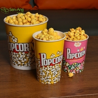 SenAng05 Meilleur Prix Seau en Papier Kraft Réutilisable pour Poulet Frit KFC, Popcorn, Ailes, 85Oz 120Oz 130Oz
