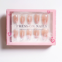 Nouvelle conception, faux ongles français double couche en ABS moulé par injection, placage aurore de haute qualité, vente en gros, couverture complète pour les doigts