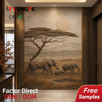Longte Panneau mural en PVC effet marbre avec impression 8D en relief et revêtement UV, 1,22*2,44/2,9m