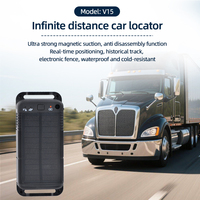 AHGUEP Traqueur GPS de voiture 4G LTE avec Mounting-IP65 magnétique étanche, suivi de véhicule en temps réel, charge solaire