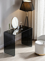 Table de toilette moderne minimaliste en verre transparent, style INS, pour chambre de filles, mobilier de maison