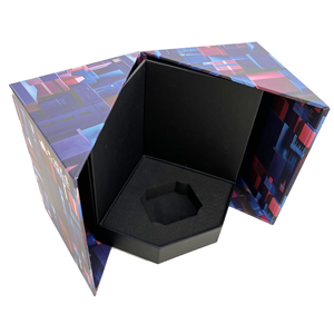 2025 tùy chỉnh sang trọng tinh tế màu đen Ribbon ngăn kéo bao bì đôi mở từ hộp hiển thị Sponge Matt cán cho - Product Image 3