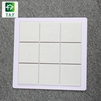 Azulejos de pared de cocina de Metro, azulejos de mosaico de cerámica de baño brillante, blanco hueso, 3X3