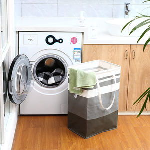 Cestini portaoggetti <span class=keywords><strong>per</strong></span> <span class=keywords><strong>cesto</strong></span> portabiancheria sporchi in tessuto di tela impermeabile pieghevole di grandi dimensioni da 2 pezzi all'ingrosso - Product Image 5