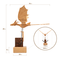 JHISEN Automatone Dragon en Bois Unique Fait Main Certifié CE RoHS Sculpture Animée Cadeau de Noël Fantaisie pour Collectionneurs Vente en Gros