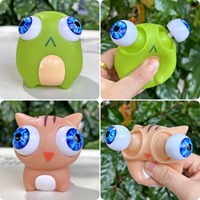 Nouveau Jouet Anti-stress en Vinyle Souple en Gros, Figurines d'Animaux Adorables à Grands Yeux à Presser, Mignonnes Petites Figurines de Bureau pour Jeunes
