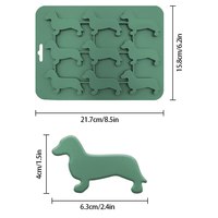 Bac à glaçons pour chiot à 9 cavités OEM Cutie Moule à glaçons en silicone sans BPA réutilisable en forme de chien en silicone de qualité alimentaire
