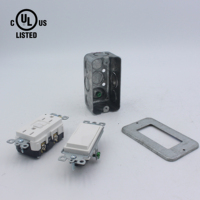 Boîte de dérivation électrique métallique carrée UL 2x4, niveau de protection IP65, boîte de commutation d'usine