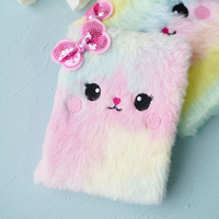 Carnet de notes mignon et kawaii pour filles, avec animaux de dessin animé, en peluche douce et moelleuse, cadeau pour enfants