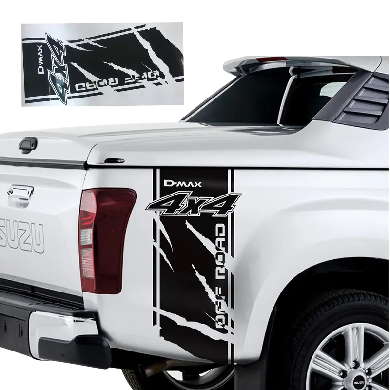 Ycsunz Auto Stickers Voor D-Max 2012-2020 Cabine Crew Power Poot Streep Grafische Vinyl Off Road 4X4 achter Doos Bed Auto Decoratie