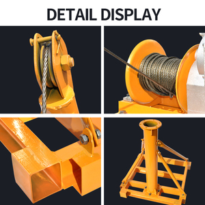 <span class=keywords><strong>Petite</strong></span> <span class=keywords><strong>grue</strong></span> portable avec roue de levage de 500kg, outil de levage manuel, 360 degrés de Rotation - Product Image 3