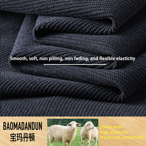 Quần nam BAOMADANDUN chất liệu len cừu, vải gân, có túi khóa kéo chống mất, dây rút, lưng thun, ống thẳng, chất liệu lông cừu - Product Image 6