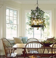 Lampe suspendue vintage en herbe synthétique, luminaires décoratifs personnalisés pour intérieur, bar, restaurant