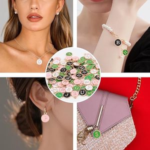 Dijes con Iniciales de la A a la Z, Aleación Chapada en Oro para Hacer Joyas, Pulseras, Pendientes, Colgantes, Suministros para Manualidades, Accesorios para Bricolaje - Product Image 4