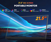 Moniteur LCD portable ultra-mince 21.5 pouces Usb-c HD 1080P Moniteur portable VESA Support réglable Moniteur FHD sans cadre