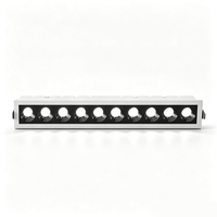 Spot LED linéaire encastré en aluminium pour plafond, design anti-éblouissement, idéal pour l'éclairage domestique du salon
