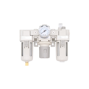 Unité de traitement d'air SMC AC2000-02, triple filtre avec manomètre pour systèmes pneumatiques - Product Image 1