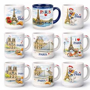 Tazza da Caffè in Ceramica Stile Francese Palestinese <span class=keywords><strong>Al</strong></span> Aqsa Islamica 200ml con Manico, Lavabile in Lavastoviglie e Utilizzabile nel Microonde, per Tè - Product Image 5